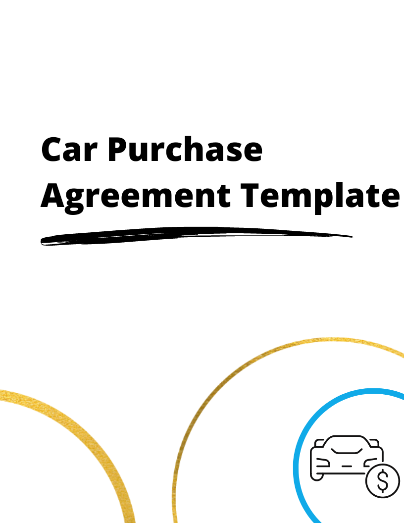 Sample Car Purchase Agreement Template